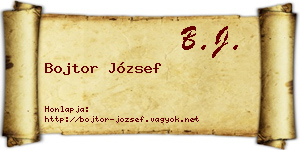 Bojtor József névjegykártya