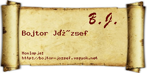 Bojtor József névjegykártya